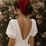 Red Crochet Headpiece